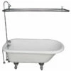 Barclay TKATR60-WCP4 Andover 60″ Acrylic Roll Top Tub Kit In White – Polished Chrome Accessories