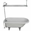 Barclay TKATR60-WCP5 Andover 60″ Acrylic Roll Top Tub Kit In White – Polished Chrome Accessories
