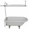 Barclay TKATR60-WCP6 Andover 60″ Acrylic Roll Top Tub Kit In White – Polished Chrome Accessories