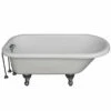 Barclay TKATR60-WCP8 Andover 60″ Acrylic Roll Top Tub Kit In White – Polished Chrome Accessories