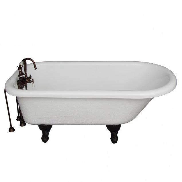 Barclay TKATR60-WORB1 Andover 60″ Acrylic Roll Top Tub Kit In White – Oil Rubbed Bronze Accessories 1 Barclay TKATR60-WORB1 Andover 60″ Acrylic Roll Top Tub Kit In White – Oil Rubbed Bronze Accessories