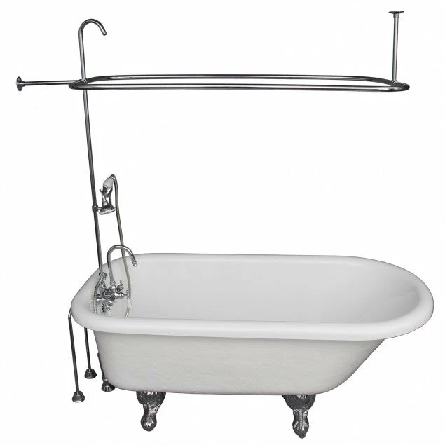 Barclay TKATR67-WCP2 Atlin 67″ Acrylic Roll Top Tub Kit In White – Polished Chrome Accessories 1 Barclay TKATR67-WCP2 Atlin 67″ Acrylic Roll Top Tub Kit In White – Polished Chrome Accessories
