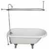 Barclay TKATR67-WCP3 Atlin 67″ Acrylic Roll Top Tub Kit In White – Polished Chrome Accessories