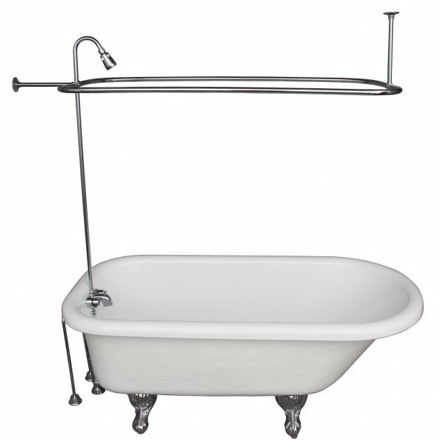 Barclay TKATR67-WCP3 Atlin 67″ Acrylic Roll Top Tub Kit In White – Polished Chrome Accessories 1 Barclay TKATR67-WCP3 Atlin 67″ Acrylic Roll Top Tub Kit In White – Polished Chrome Accessories