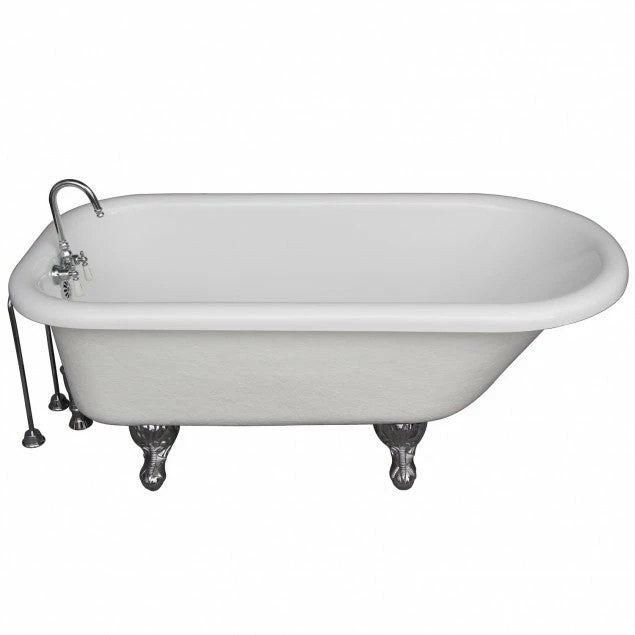 Barclay TKATR67-WCP9 Atlin 67″ Acrylic Roll Top Tub Kit In White – Polished Chrome Accessories 1 Barclay TKATR67-WCP9 Atlin 67″ Acrylic Roll Top Tub Kit In White – Polished Chrome Accessories