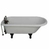 Barclay TKATR67-WORB2 Atlin 67″ Acrylic Roll Top Tub Kit In White – Oil Rubbed Bronze Accessories