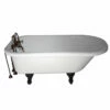 Barclay TKATR67-WCP1 Atlin 67″ Acrylic Roll Top Tub Kit In White – Polished Chrome Accessories