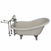 Barclay TKATS60-BBN1 Estelle 60″ Acrylic Slipper Tub Kit In Bisque – Brushed Nickel Accessories