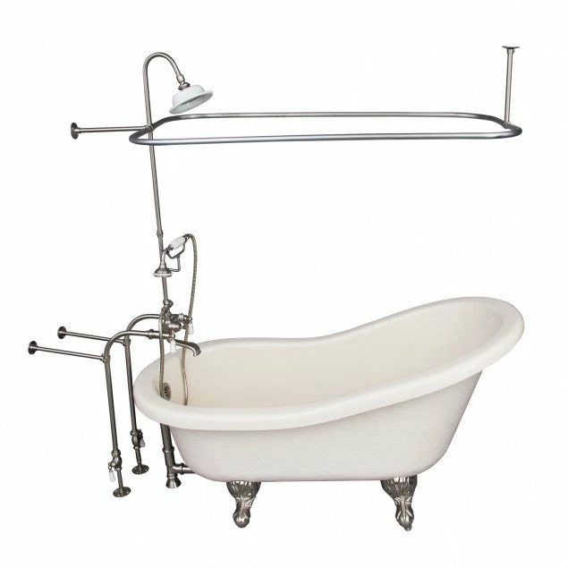 Barclay TKATS60-BBN3 Estelle 60″ Acrylic Slipper Tub Kit In Bisque – Brushed Nickel Accessories 1 Barclay TKATS60-BBN3 Estelle 60″ Acrylic Slipper Tub Kit In Bisque – Brushed Nickel Accessories