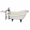 Barclay TKATS60-BORB1 Estelle 60″ Acrylic Slipper Tub Kit In Bisque – Oil Rubbed Bronze Accessories