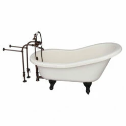 Barclay TKATS60-BORB1 Estelle 60″ Acrylic Slipper Tub Kit In Bisque – Oil Rubbed Bronze Accessories