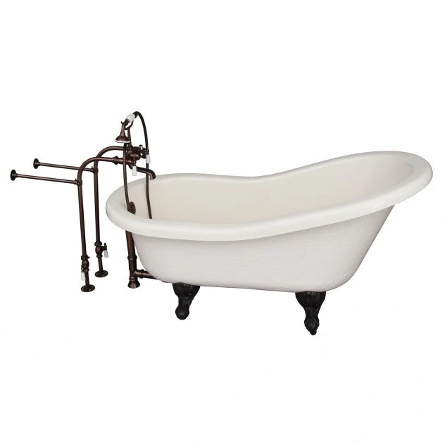 Barclay TKATS60-BORB1 Estelle 60″ Acrylic Slipper Tub Kit In Bisque – Oil Rubbed Bronze Accessories 1 Barclay TKATS60-BORB1 Estelle 60″ Acrylic Slipper Tub Kit In Bisque – Oil Rubbed Bronze Accessories