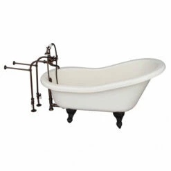 Barclay TKATS60-BORB2 Estelle 60″ Acrylic Slipper Tub Kit In Bisque – Oil Rubbed Bronze Accessories