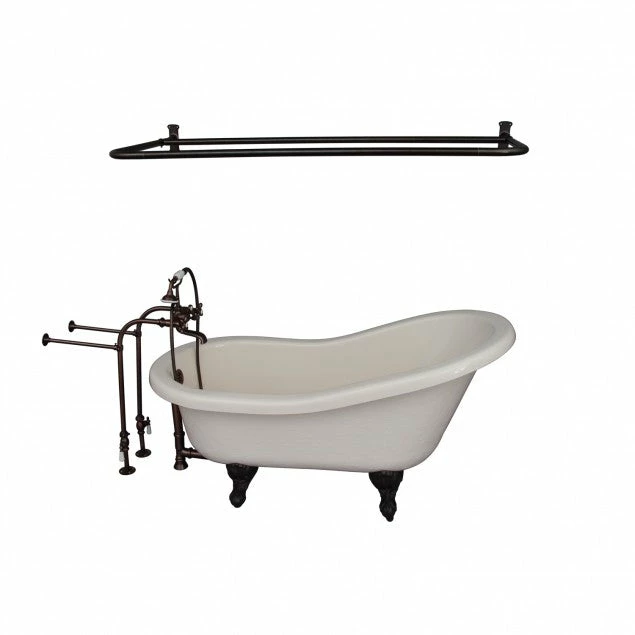 Barclay TKATS60-BORB6 Estelle 60″ Acrylic Slipper Tub Kit In Bisque – Oil Rubbed Bronze Accessories 1 Barclay TKATS60-BORB6 Estelle 60″ Acrylic Slipper Tub Kit In Bisque – Oil Rubbed Bronze Accessories
