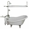 Barclay TKATS60-WBN3 Estelle 60″ Acrylic Slipper Tub Kit In White – Brushed Nickel Accessories