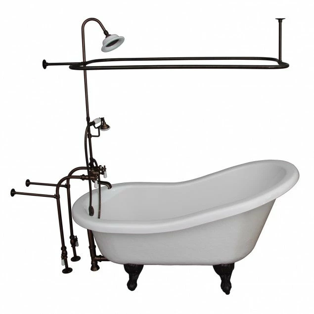 Barclay TKATS60-WORB3 Estelle 60″ Acrylic Slipper Tub Kit In White – Oil Rubbed Bronze Accessories 1 Barclay TKATS60-WORB3 Estelle 60″ Acrylic Slipper Tub Kit In White – Oil Rubbed Bronze Accessories