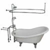 Barclay TKATS67-WCP3 Imogene 67″ Acrylic Slipper Tub Kit In White – Polished Chrome Accessories