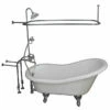 Barclay TKATS67-WCP4 Imogene 67″ Acrylic Slipper Tub Kit In White – Polished Chrome Accessories