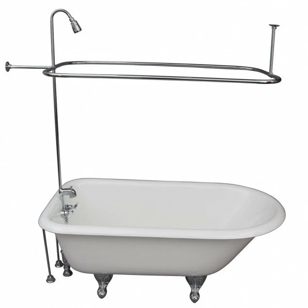 Barclay TKCTR60-CP6 Bartlett 60″ Cast Iron Roll Top Tub Kit – Polished Chrome Accessories 1 Barclay TKCTR60-CP6 Bartlett 60″ Cast Iron Roll Top Tub Kit – Polished Chrome Accessories