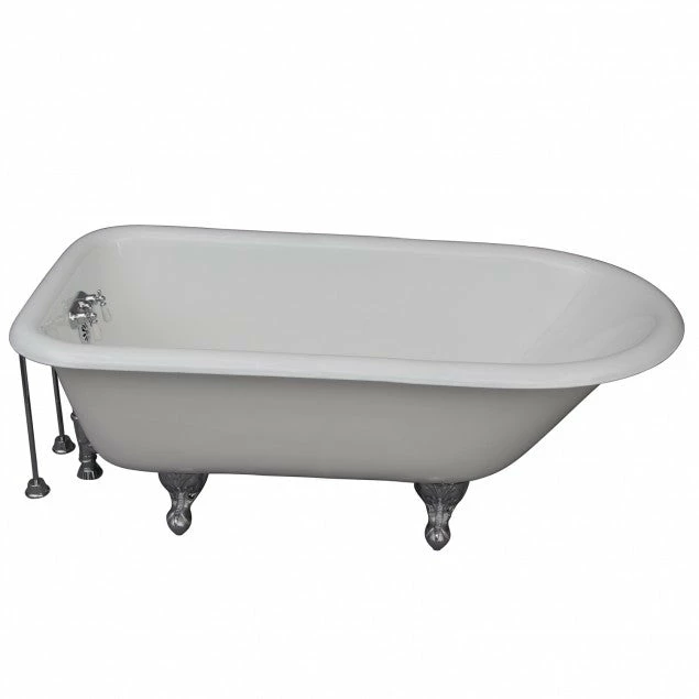 Barclay TKCTR60-CP8 Bartlett 60″ Cast Iron Roll Top Tub Kit – Polished Chrome Accessories 1 Barclay TKCTR60-CP8 Bartlett 60″ Cast Iron Roll Top Tub Kit – Polished Chrome Accessories