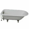 Barclay TKCTR60-SN2 Bartlett 60″ Cast Iron Roll Top Tub Kit – Brushed Nickel Accessories