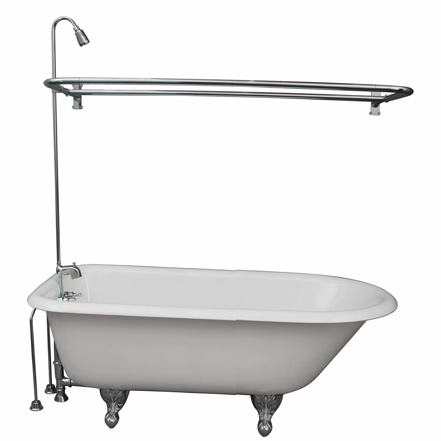 Barclay TKCTR67-CP4 Brocton 68″ Cast Iron Roll Top Tub Kit – Polished Chrome Accessories 1 Barclay TKCTR67-CP4 Brocton 68″ Cast Iron Roll Top Tub Kit – Polished Chrome Accessories