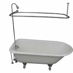 Barclay TKCTR67-CP5 Brocton 68″ Cast Iron Roll Top Tub Kit – Polished Chrome Accessories