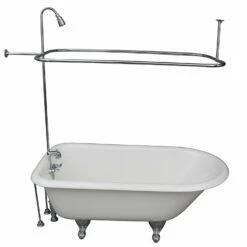 Barclay TKCTR67-CP6 Brocton 68″ Cast Iron Roll Top Tub Kit – Polished Chrome Accessories