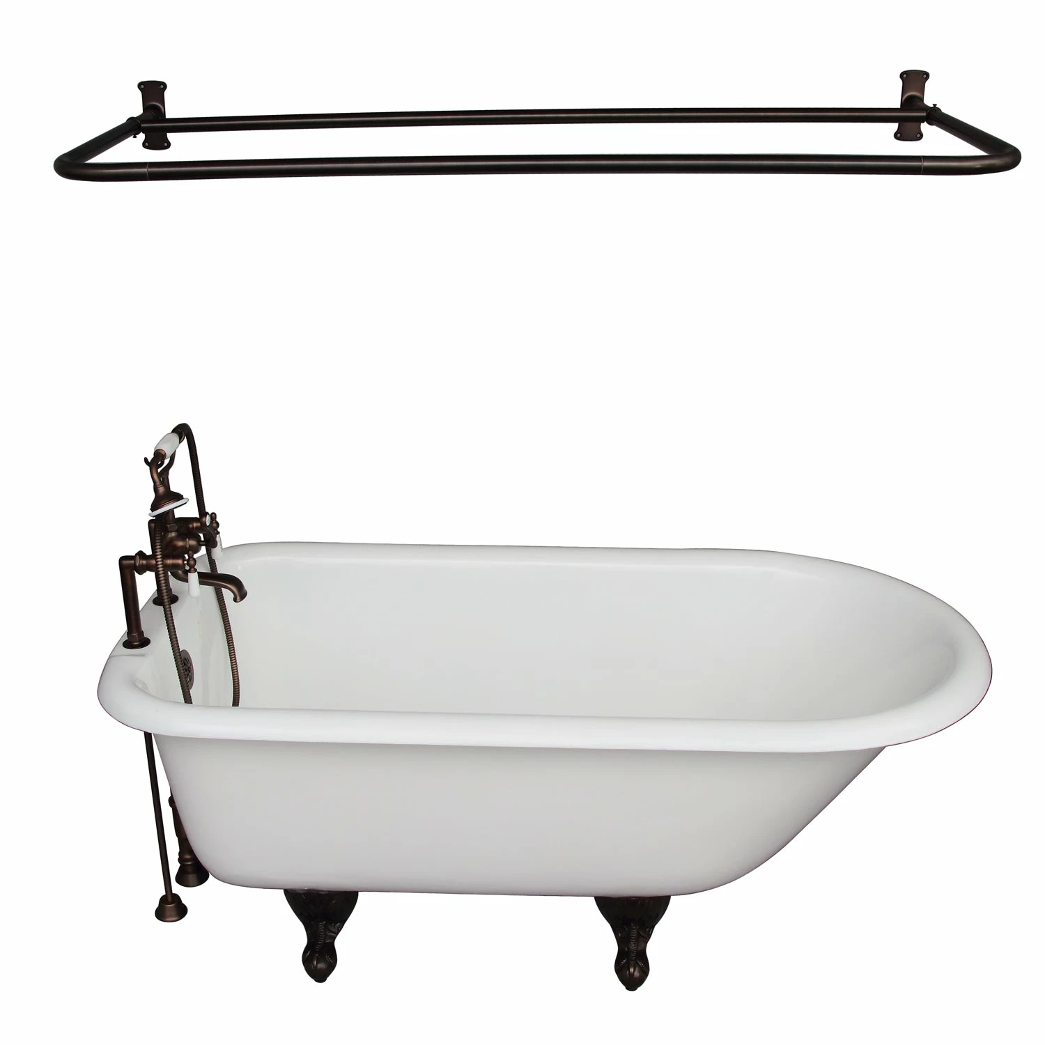 Barclay TKCTR7H60-ORB5 Beecher 60″ Cast Iron Roll Top Tub Kit – Oil Rubbed Bronze Accessories 1 Barclay TKCTR7H60-ORB5 Beecher 60″ Cast Iron Roll Top Tub Kit – Oil Rubbed Bronze Accessories