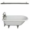 Barclay TKCTR7H60-SN6 Beecher 60″ Cast Iron Roll Top Tub Kit – Brushed Nickel Accessories