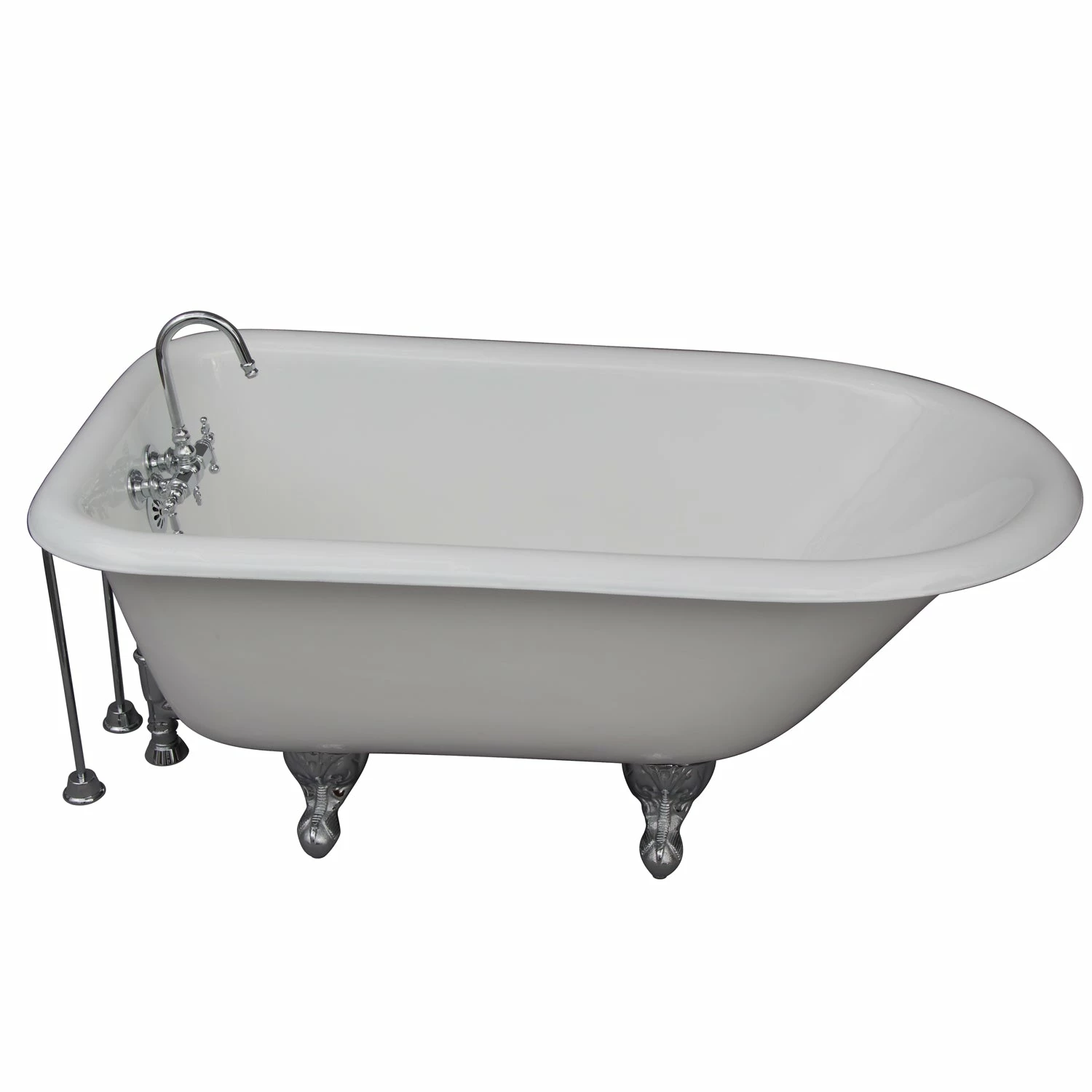 Barclay TKCTRH54-CP10 Antonio 55″ Cast Iron Roll Top Tub Kit – Polished Chrome Accessories 1 Barclay TKCTRH54-CP10 Antonio 55″ Cast Iron Roll Top Tub Kit – Polished Chrome Accessories