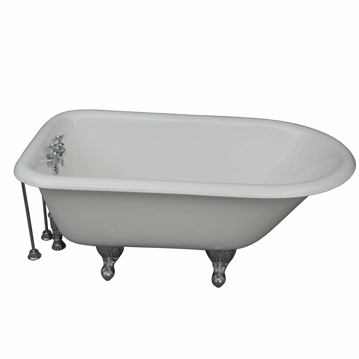 Barclay TKCTRH54-CP7 Antonio 55″ Cast Iron Roll Top Tub Kit – Polished Chrome Accessories 1 Barclay TKCTRH54-CP7 Antonio 55″ Cast Iron Roll Top Tub Kit – Polished Chrome Accessories