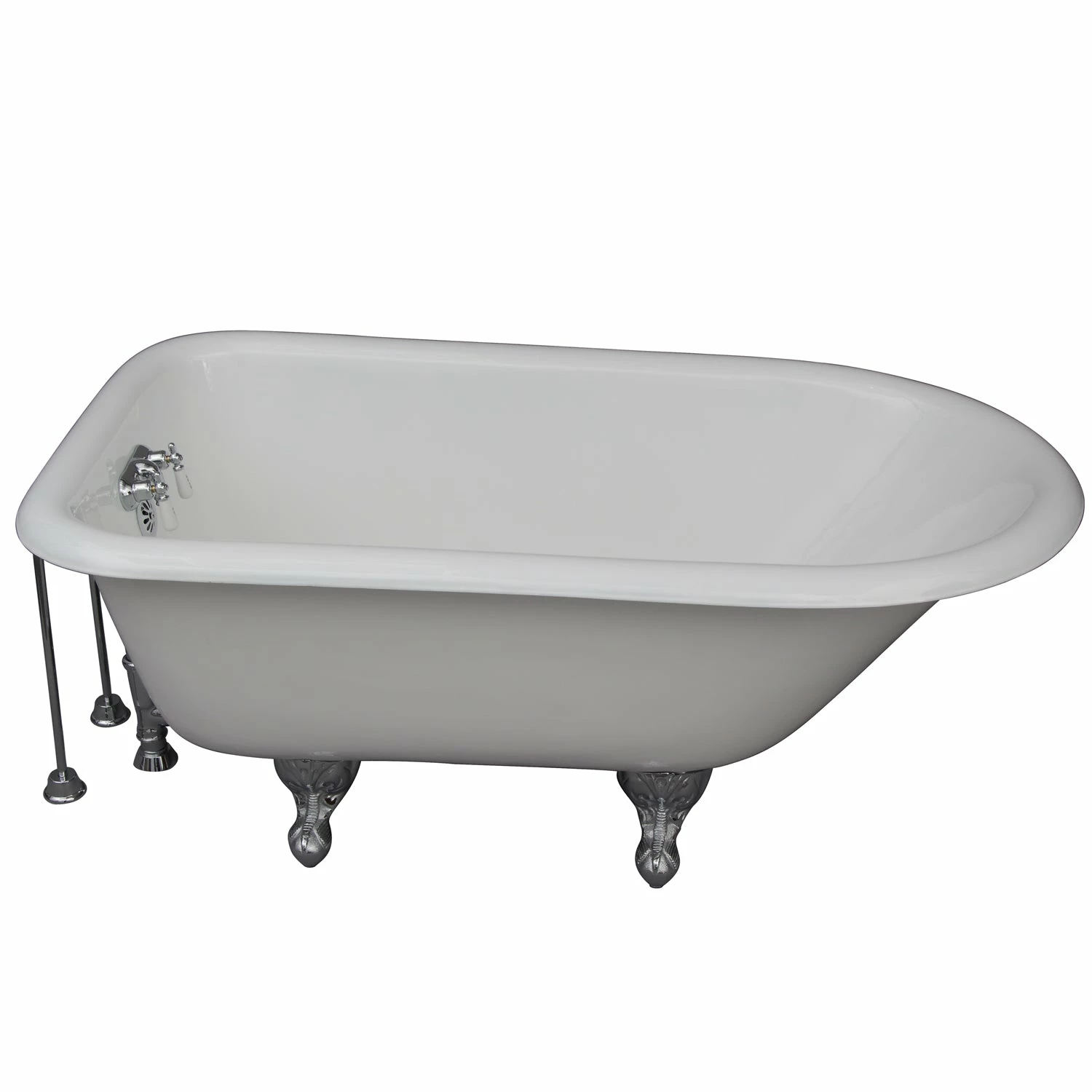 Barclay TKCTRH54-CP8 Antonio 55″ Cast Iron Roll Top Tub Kit – Polished Chrome Accessories 1 Barclay TKCTRH54-CP8 Antonio 55″ Cast Iron Roll Top Tub Kit – Polished Chrome Accessories