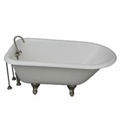 Barclay TKCTRH54-SN3 Antonio 55″ Cast Iron Roll Top Tub Kit – Brushed Nickel Accessories