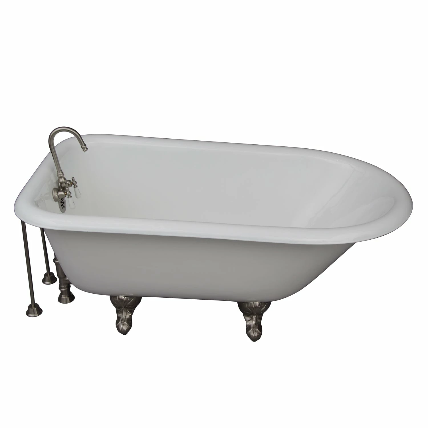 Barclay TKCTRH54-SN3 Antonio 55″ Cast Iron Roll Top Tub Kit – Brushed Nickel Accessories 1 Barclay TKCTRH54-SN3 Antonio 55″ Cast Iron Roll Top Tub Kit – Brushed Nickel Accessories