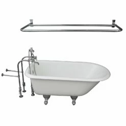 Barclay Antonio 55″ Cast Iron Roll Top Tub Kit