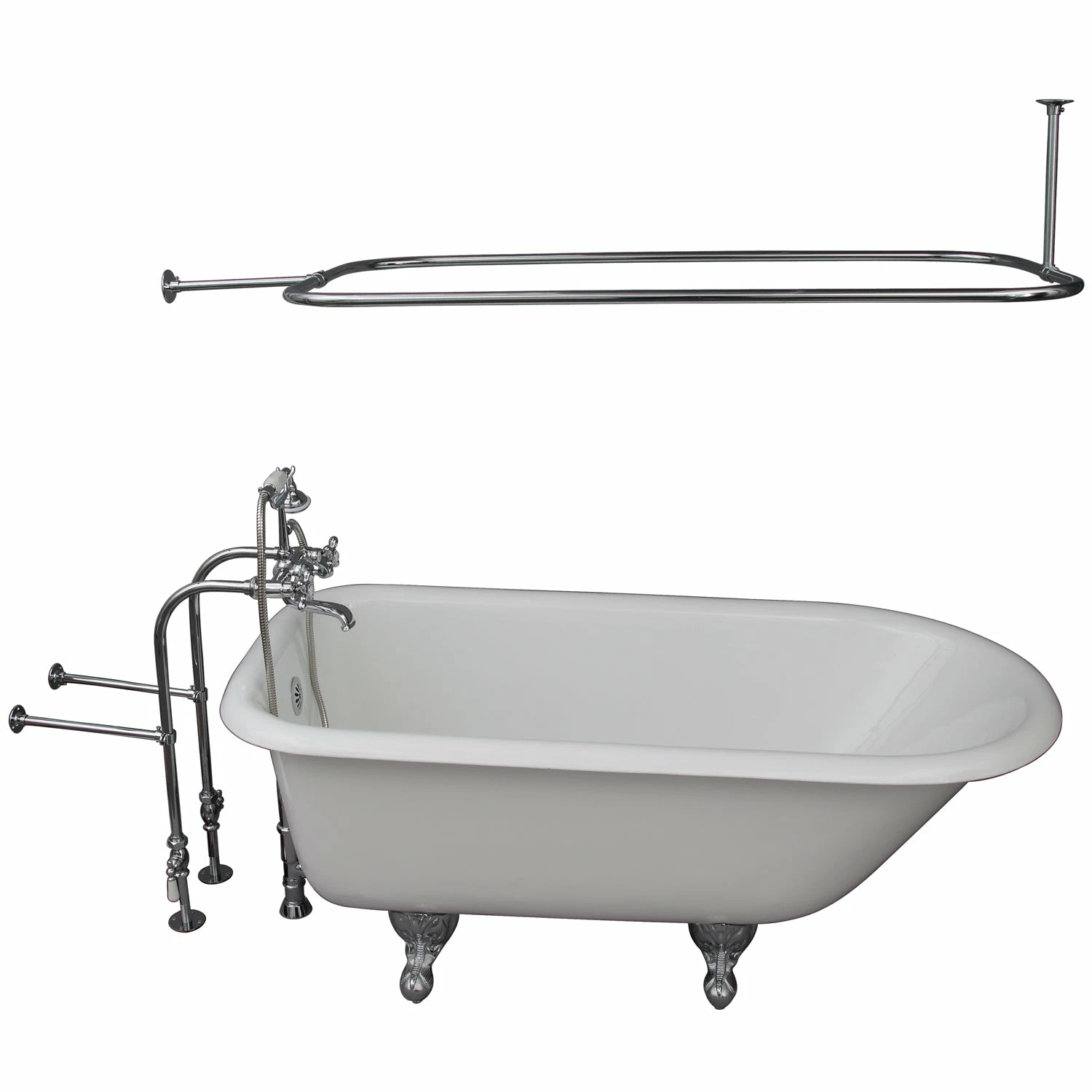 Barclay Bartlett 60″ Cast Iron Roll Top Tub Kit 1 Barclay Bartlett 60″ Cast Iron Roll Top Tub Kit