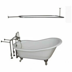 Barclay Icarus 67″ Cast Iron Slipper Tub Kit - No Holes -Hansgrohe Shop TKCTSN67 BN3 635x635 1
