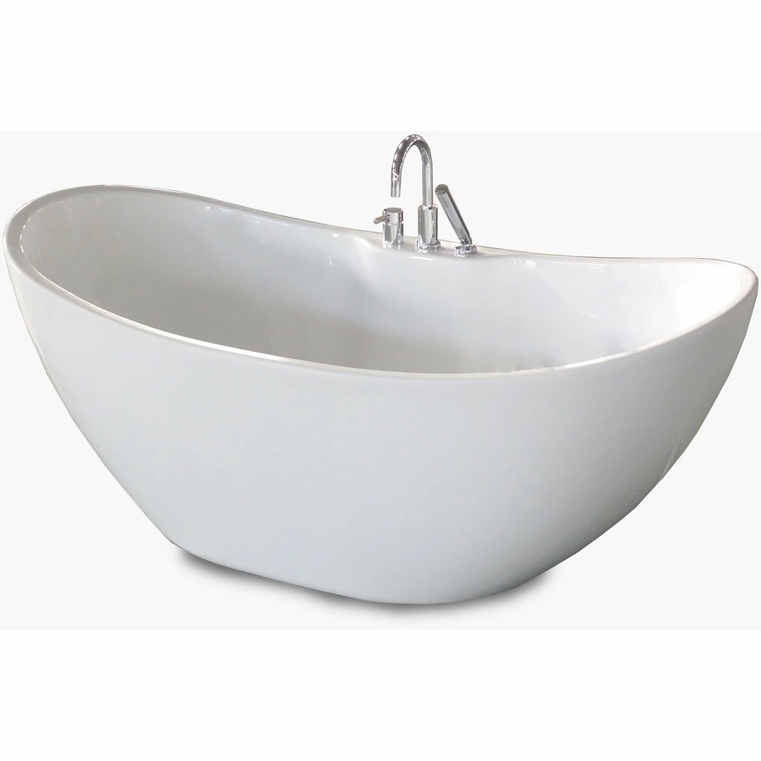 A & E Bath And Shower Turin Acrylic 69" Premium All-in-One Oval Freestanding Tub 1 A & E Bath And Shower Turin Acrylic 69" Premium All-in-One Oval Freestanding Tub