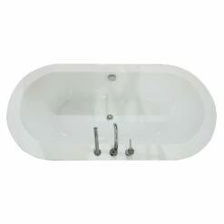 A & E Bath And Shower Una Acrylic 71" Premium Oval Freestanding Tub (NO FAUCET INCLUDED) -Hansgrohe Shop Una 2