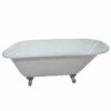 Kingston Brass Aqua Eden 54" Cast Iron Roll Top Clawfoot Tub With 3-3/8" Tub Wall Drillings - VCT3D543019NT