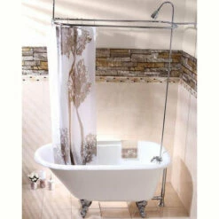 Kingston Brass Aqua Eden 54" Cast Iron Roll Top Clawfoot Tub With 3-3/8" Tub Wall Drillings - VCT3D543019NT -Hansgrohe Shop VCT3D543019NT1 CC3121 CC3151 CC2091 FS1 large d018f23d c175 4f2e b4dc 4f5a4bf745e5