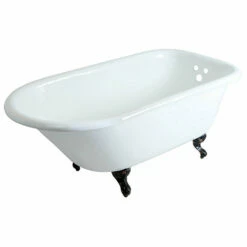Kingston Brass Aqua Eden 60" Cast Iron Roll Top Clawfoot Freestanding Tub With 3-3/8" Wall Drillings- VCT3D603019NT 17 Kingston Brass Aqua Eden 60" Cast Iron Roll Top Clawfoot Freestanding Tub With 3-3/8" Wall Drillings- VCT3D603019NT -Hansgrohe Shop VCT3D603019NT5