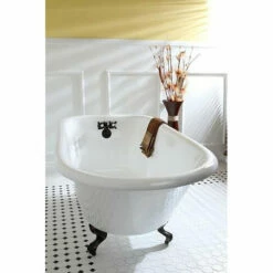 Kingston Brass Aqua Eden 60" Cast Iron Roll Top Clawfoot Freestanding Tub With 3-3/8" Wall Drillings- VCT3D603019NT 20 Kingston Brass Aqua Eden 60" Cast Iron Roll Top Clawfoot Freestanding Tub With 3-3/8" Wall Drillings- VCT3D603019NT -Hansgrohe Shop VCT3D603019NT5 5 FT1 large 3d5e785b 7fc7 4a6b b4ec 391bbb43dd72