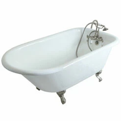 Kingston Brass Aqua Eden 60" Cast Iron Roll Top Clawfoot Freestanding Tub With 3-3/8" Wall Drillings- VCT3D603019NT 22 Kingston Brass Aqua Eden 60" Cast Iron Roll Top Clawfoot Freestanding Tub With 3-3/8" Wall Drillings- VCT3D603019NT -Hansgrohe Shop VCT3D603019NT8 1