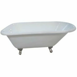 Kingston Brass Aqua Eden 66" Cast Iron Roll Top Clawfoot Tub With 3-3/8" Wall Drillings - VCT3D663019NT -Hansgrohe Shop VCT3D663019NT8