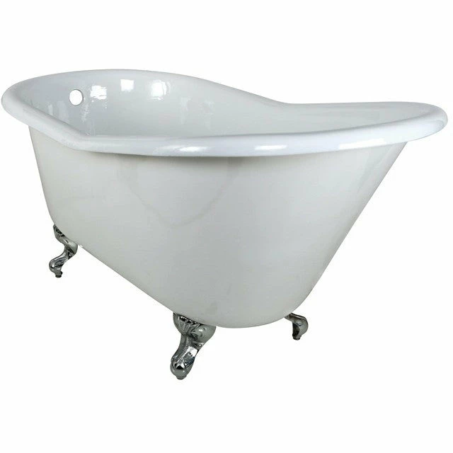 Kingston Brass Aqua Eden 60" Cast Iron Slipper Clawfoot Freestanding Bathtub 1 Kingston Brass Aqua Eden 60" Cast Iron Slipper Clawfoot Freestanding Bathtub