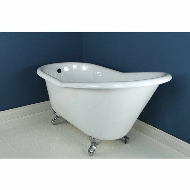 Kingston Brass Aqua Eden 60" Cast Iron Slipper Clawfoot Freestanding Bathtub 2 Kingston Brass Aqua Eden 60" Cast Iron Slipper Clawfoot Freestanding Bathtub - Image 2