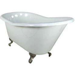 Kingston Brass Aqua Eden 60" Cast Iron Slipper Clawfoot Freestanding Bathtub 15 Kingston Brass Aqua Eden 60" Cast Iron Slipper Clawfoot Freestanding Bathtub -Hansgrohe Shop VCTND6030NT8