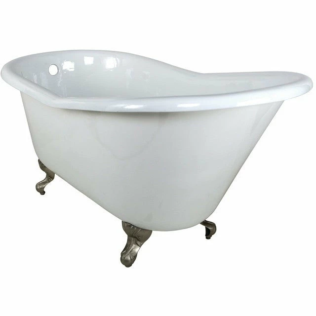 Kingston Brass Aqua Eden 60" Cast Iron Slipper Clawfoot Freestanding Bathtub 5 Kingston Brass Aqua Eden 60" Cast Iron Slipper Clawfoot Freestanding Bathtub - Image 5